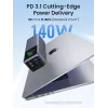 Powerbank Ugreen 25000mAh 200W carregamento rápido cinzento