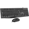 InLine Basic Desktop II, Conjunto de teclado e rato, Cabo USB, Layout DE padrão