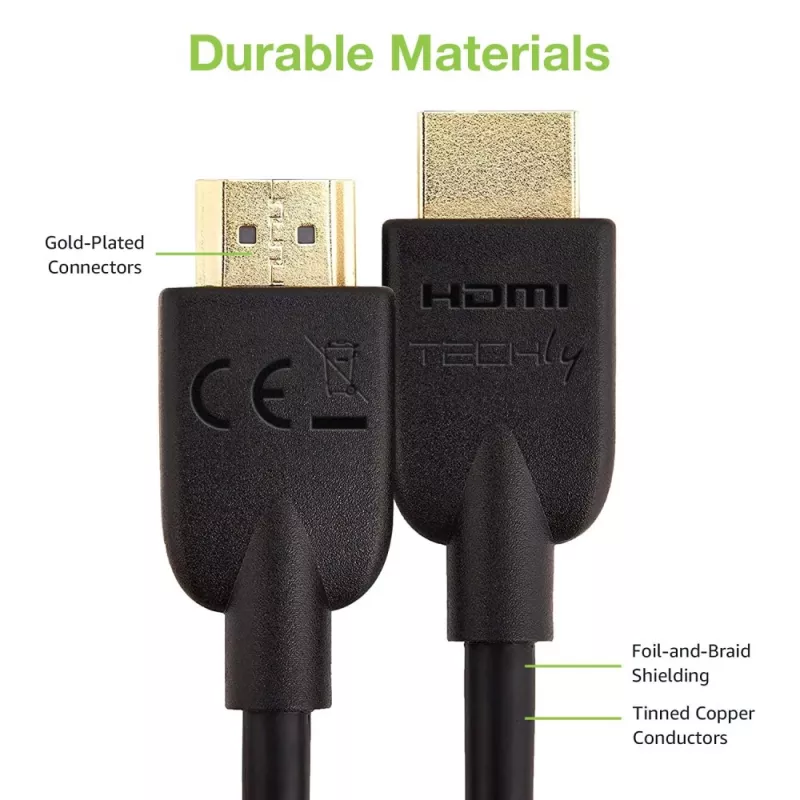 Cabo HDMI Techly ICOC HDMI2-4-050T 5 m HDMI Tipo A (Standard) Preto