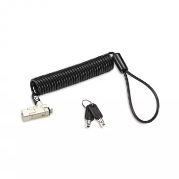 Kensington Slim NanoSaver 2.0 Fecho portátil com chave Prateado Preto 1,8m