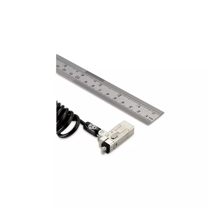 Kensington Slim NanoSaver 2.0 Fecho portátil com chave Prateado Preto 1,8m