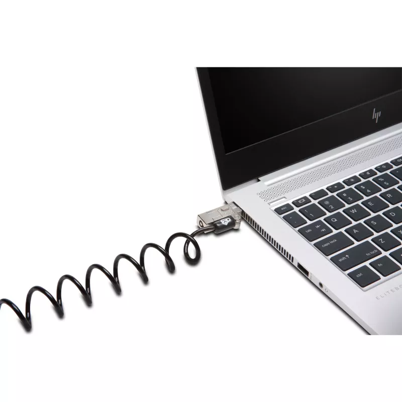 Kensington Slim NanoSaver 2.0 Fecho portátil com chave Prateado Preto 1,8m