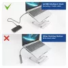 ACT Dock USB-C 4K MST para 2 monitores HDMI, Ethernet, USB-C, 3x USB-A, PD-Passthrough e cabo de ligação removível de 1 metro