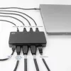 ACT Dock USB-C 4K MST para 2 monitores HDMI, Ethernet, USB-C, 3x USB-A, PD-Passthrough e cabo de ligação removível de 1 metro