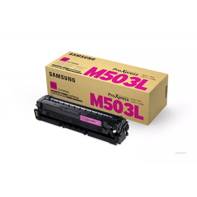 Cartucho de toner Samsung CLT‑M503L magenta, original, 1 unid., impressão a laser, 5000 páginas de rendimento