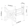 Techly suporte de parede para LCD LED 19-37'' inclinável 2 articulações preto ICA-LCD 2923B