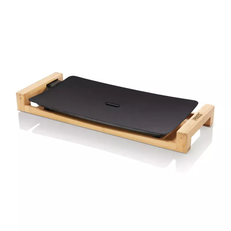 Placa de cozinha Princess 103026 Table Chef Pure Black Aluminium Bamboo preto 220W