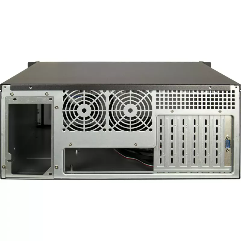 Rack de servidor Inter-Tech 4U-4460 TFT preto 1x ventoinha 120 mm 5,25 polegadas HDD