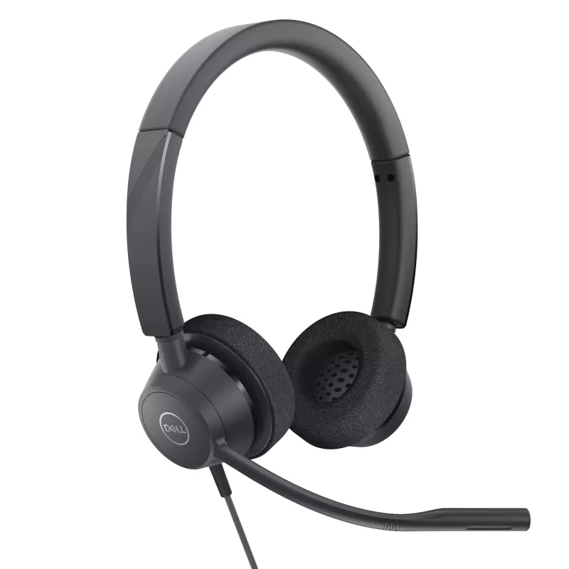 DELL Pro headset estéreo - WH3022, com fios, escritório/call center, 96 g, headset, preto