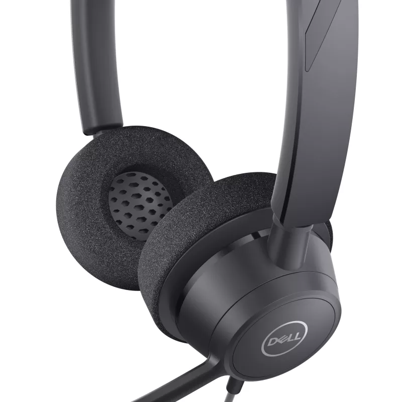 DELL Pro headset estéreo - WH3022, com fios, escritório/call center, 96 g, headset, preto