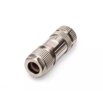 Digitus CAT 6A M12 conector fêmea X-coded IP67 prateado plano
