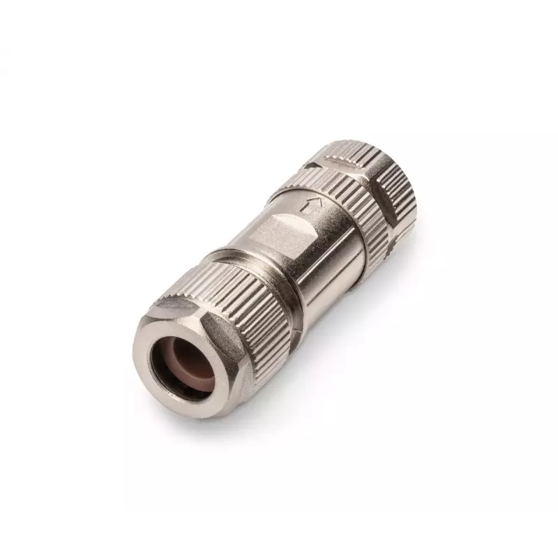 Digitus CAT 6A M12 X-coded Tomada (Female), IP67, montagem em campo