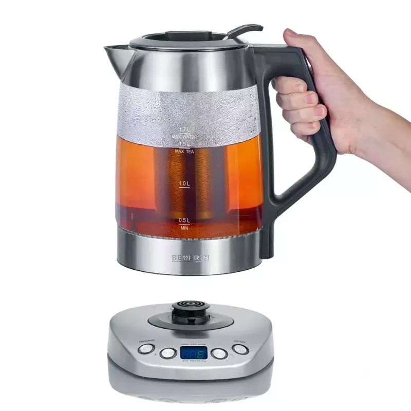 Chaleira Severin 1,7 L 3000 W preto aço inoxidável