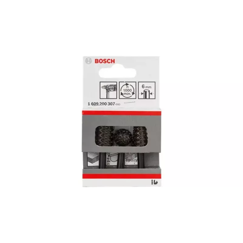 Conjunto de fresas Bosch Freehand Router Bit Sets 3 peças comprimento de trabalho 6,5 cm diâmetro da haste 6 mm