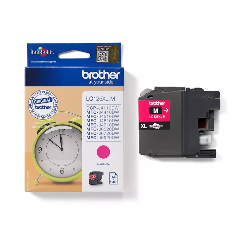 Brother LC125XLM Cartucho de tinta 1 unid. Original Extra (Super) High Yield Magenta