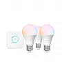 Kit de iluminação inteligente Philips Hue White and Colour Ambience Essential – 3 lâmpadas inteligentes E27, 806 lm, 8 W, Bluetooth/Zigbee