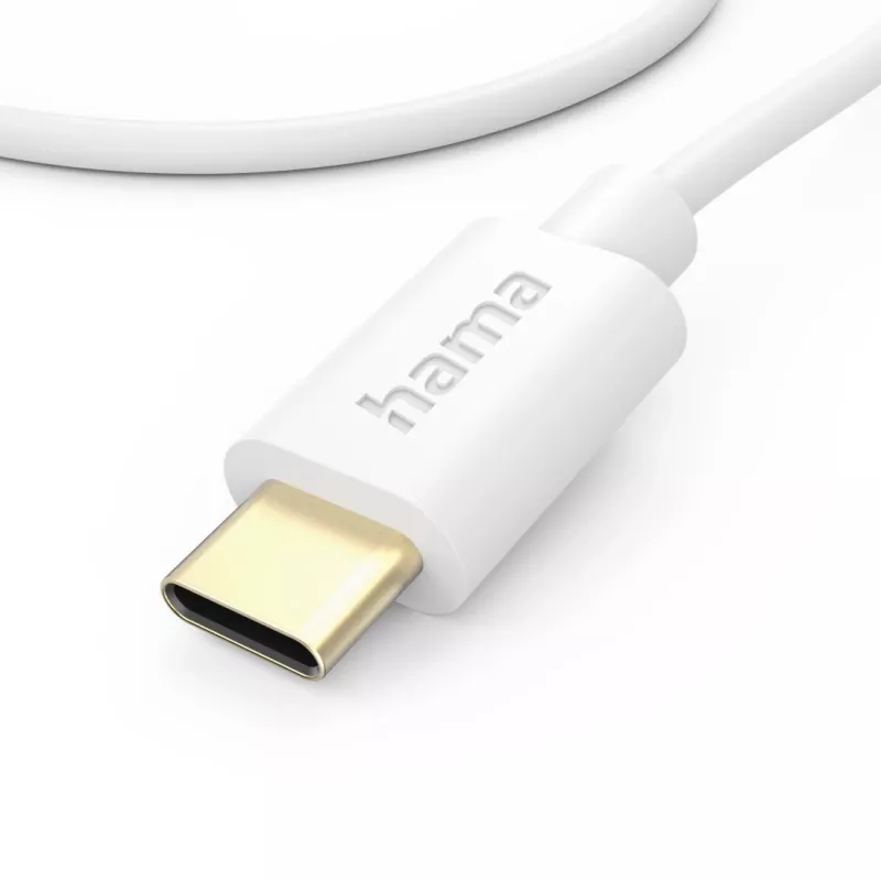 Cabo USB Hama 00201590 USB 2.0 1 m USB C branco