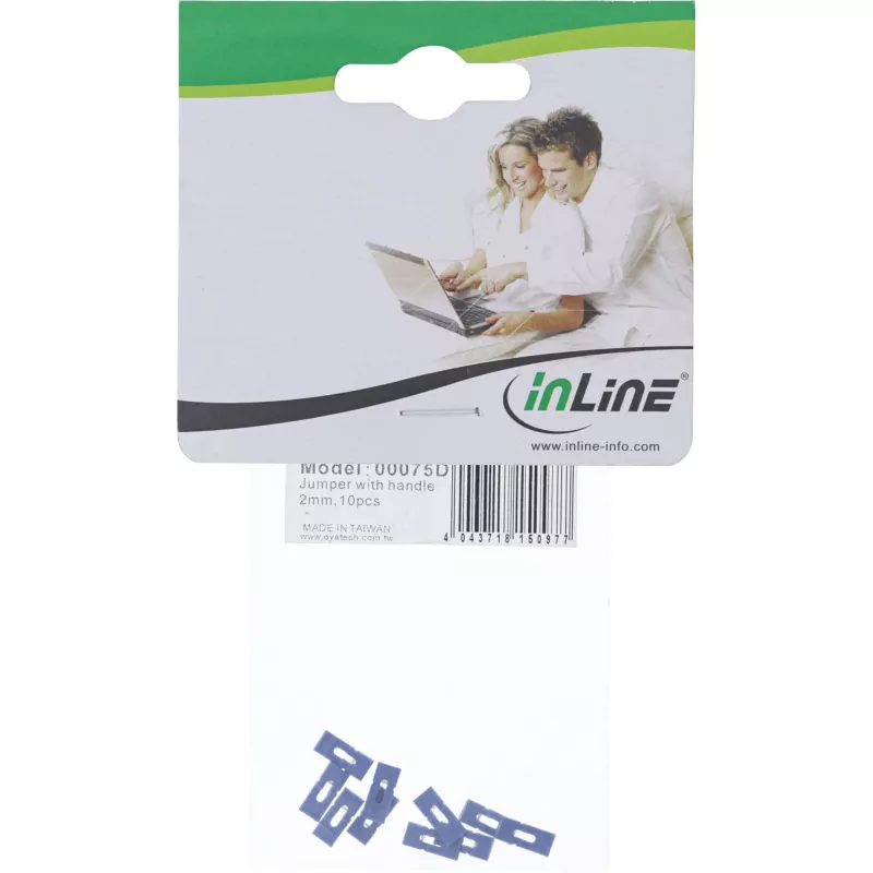 Jumper InLine com aba, 10 unidades, para placas de PC/servidor vintage e placas de interface
