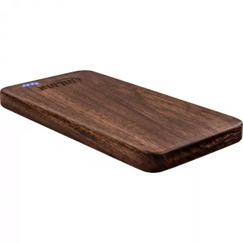 InLine woodplate, PowerBank USB 5.000mAh, com LED, madeira de nogueira