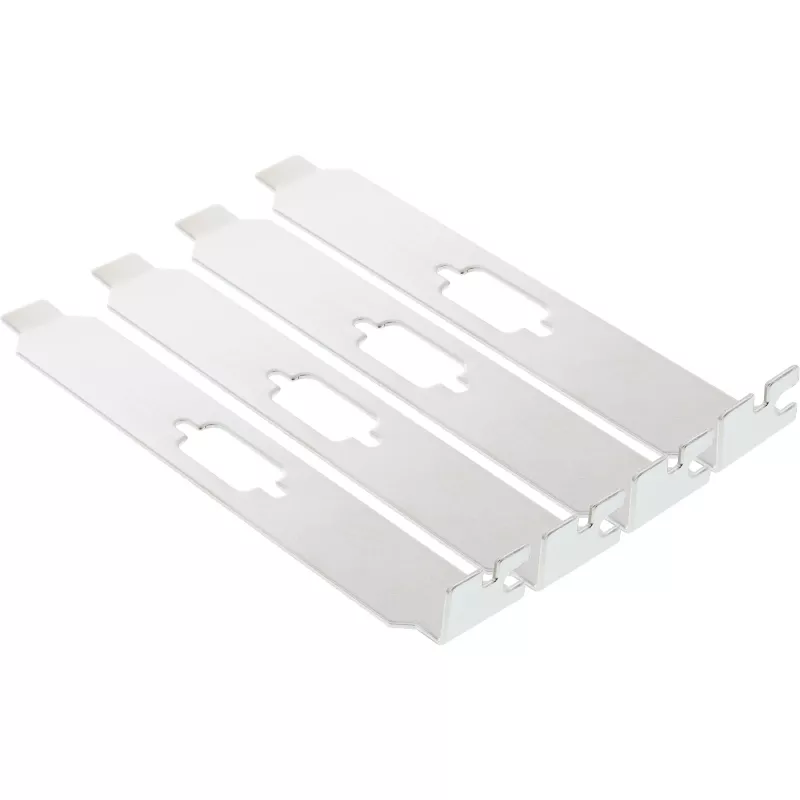 InLine chapa de slot com abertura para conector fêmea ou macho Sub-D de 9 pinos, 4 unid.