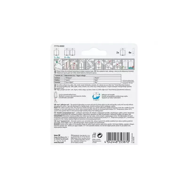 Croché de uso geral TESA Adhesive Nail 77776-00000-00