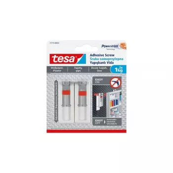 Croché universal TESA 77775 exterior branco 2 unid.