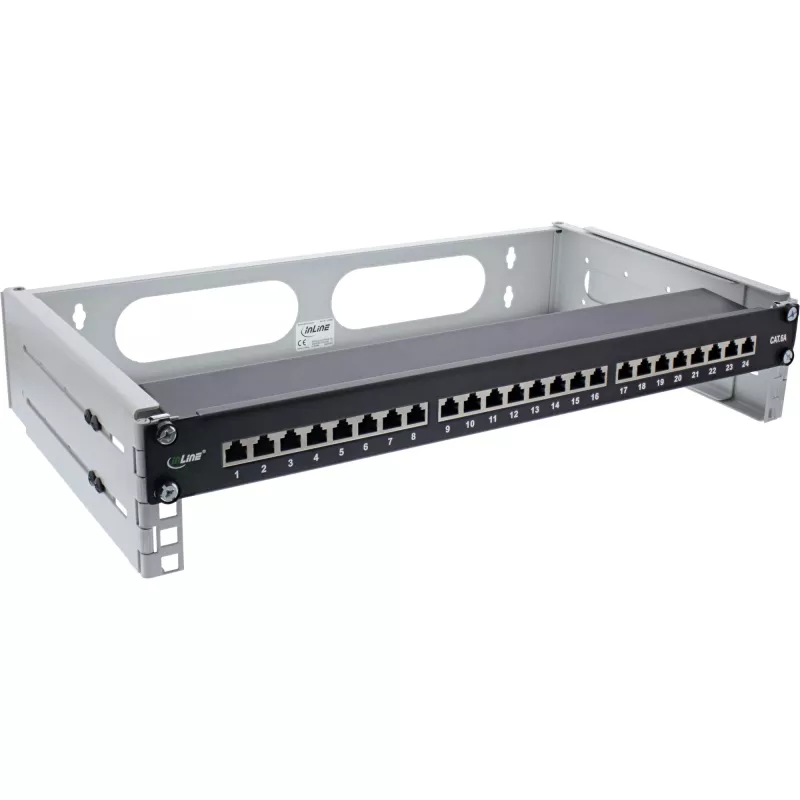 InLine 19 inch rack dobrável, 2HE, 24-40 cm de profundidade, cinzento