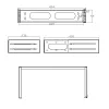 InLine 19 inch rack dobrável, 2HE, 24-40 cm de profundidade, cinzento