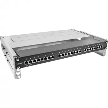 InLine 19 inch rack dobrável, 2HE, 24–40 cm de profundidade, com tampa, cinzento