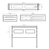 InLine 19 inch rack dobrável, 2HE, 24–40 cm de profundidade, com tampa, cinzento