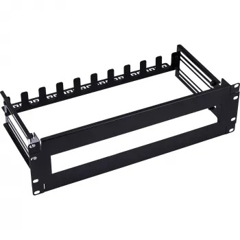 Caixa de fixação InLine 19106A 19 polegadas aço preto 3U