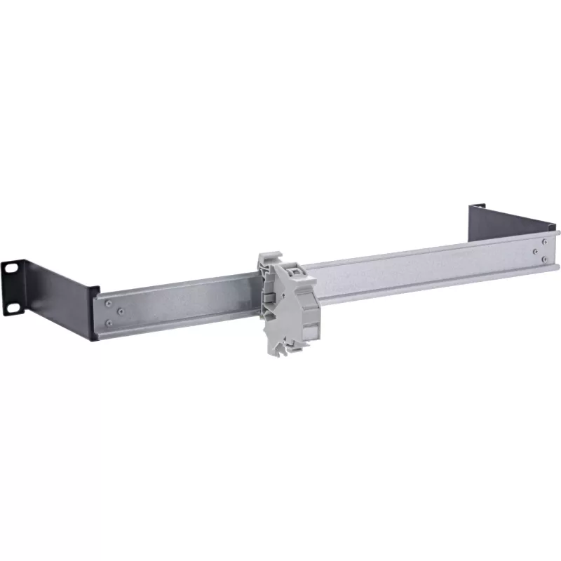 Painel para calha DIN InLine 19106C 1U horizontal vertical aço preto cinzento