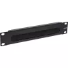 InLine painel de passagem de cabos 10 polegadas com escova, 1HE, RAL 9005 preto