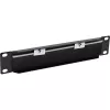 InLine painel de passagem de cabos 10 polegadas com escova, 1HE, RAL 9005 preto