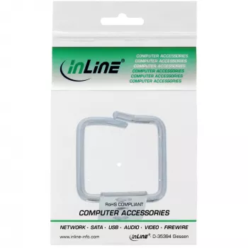 Suporte de cabos InLine, metal, zincado, 40x40mm