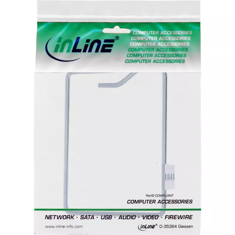 InLine Suporte para cabos, aço galvanizado, abertura no lado curto, 140x100 mm