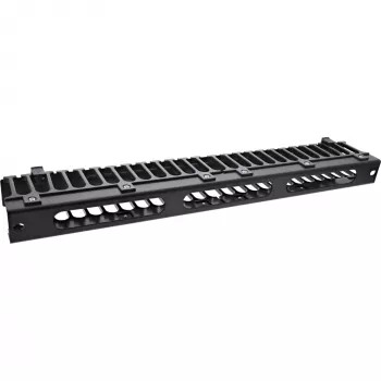 Painel de gestão de cabos InLine 19 polegadas 1U, RAL 9005 preto