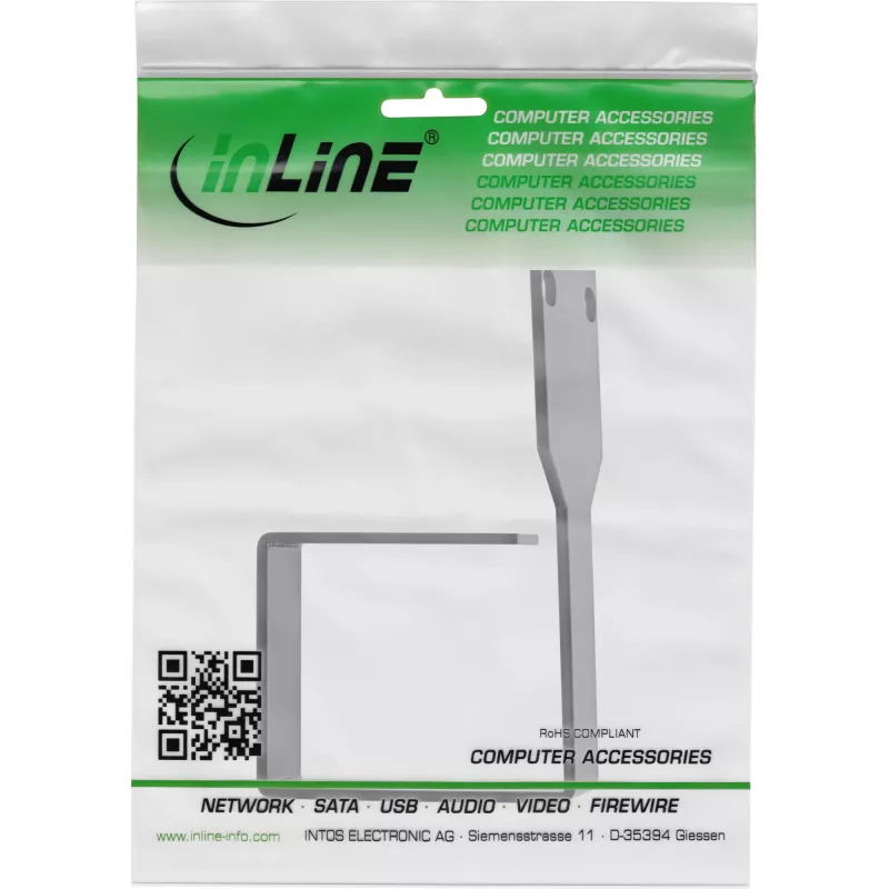 Suporte de cabos InLine 19110R metal 50x60mm preto