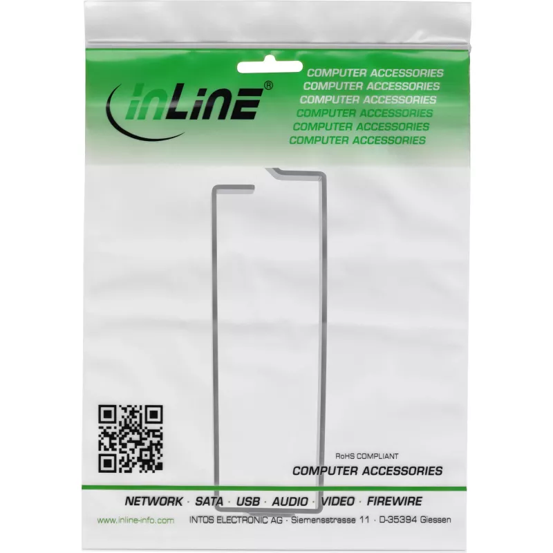 Suporte de cabos InLine 19110U metal 44x129mm preto