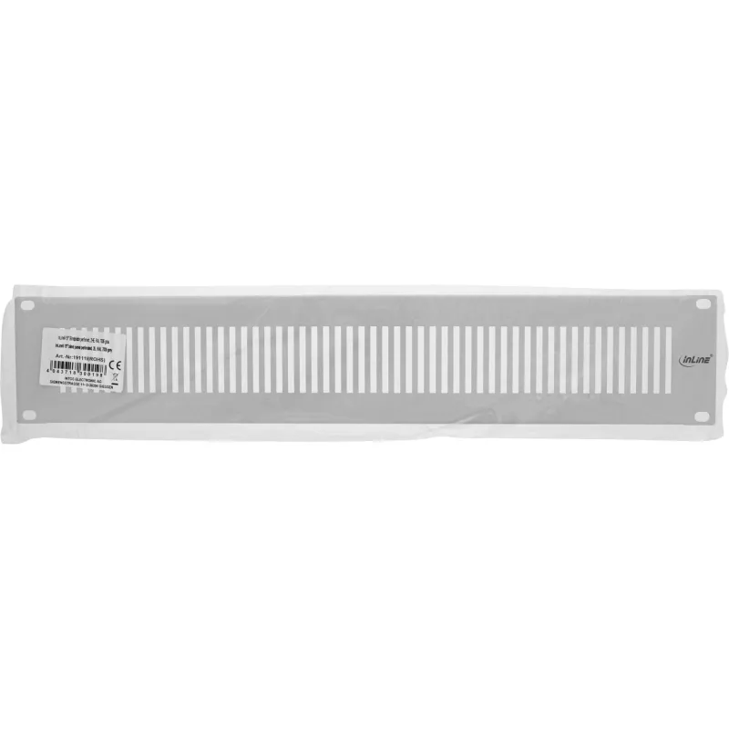 Placa cega InLine 19 polegadas 19111G perfurada cinzento RAL 7035