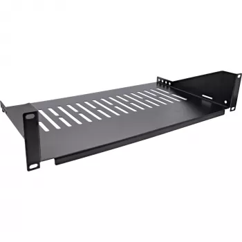 Prateleira para rack InLine 19 polegadas 250 mm 20 kg 2U RAL 9005 preto