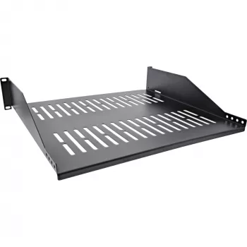 Prateleira para rack InLine 19 polegadas 400mm 20kg 2U RAL 9005 preto