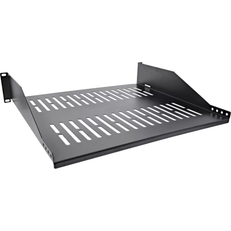 Prateleira para rack InLine 19 polegadas 400mm 20kg 2U RAL 9005 preto