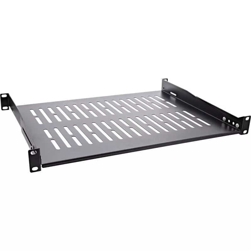Prateleira InLine 19 polegadas, 350 mm, 50 kg, 1U, RAL 9005 preto