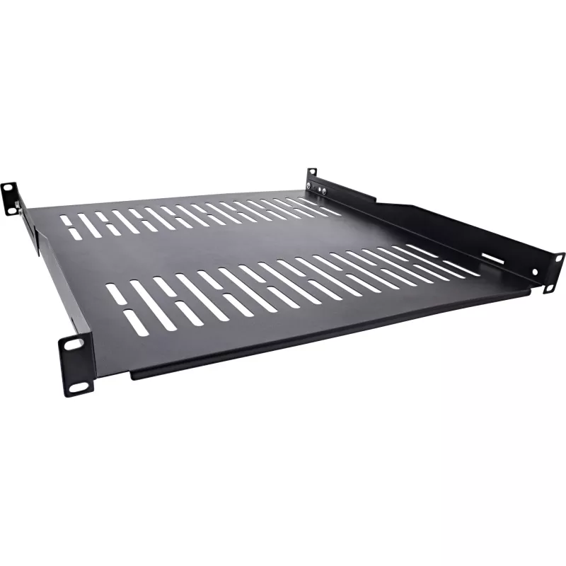 InLine prateleira 19 polegadas, 450 mm, 50 kg, 1HE, RAL 9005 preto