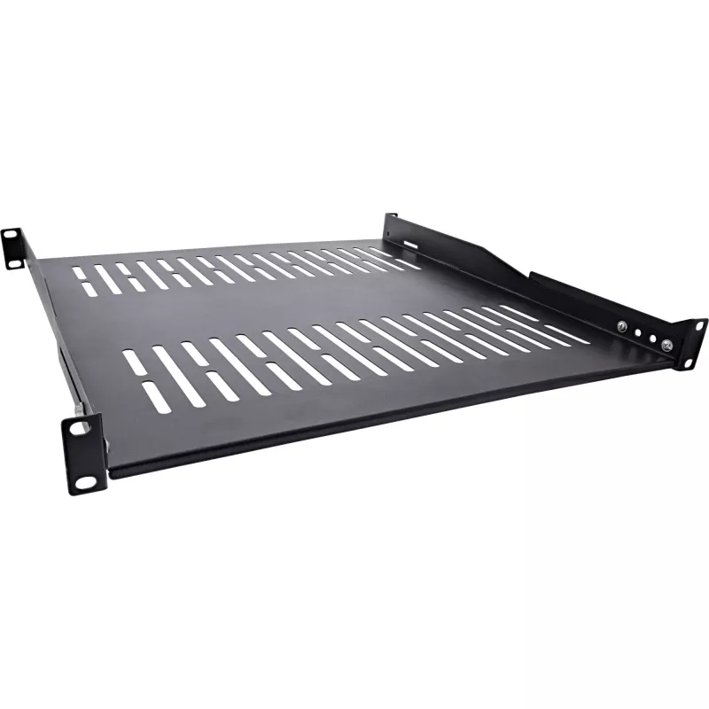 InLine prateleira 19 polegadas, 450 mm, 50 kg, 1HE, RAL 9005 preto