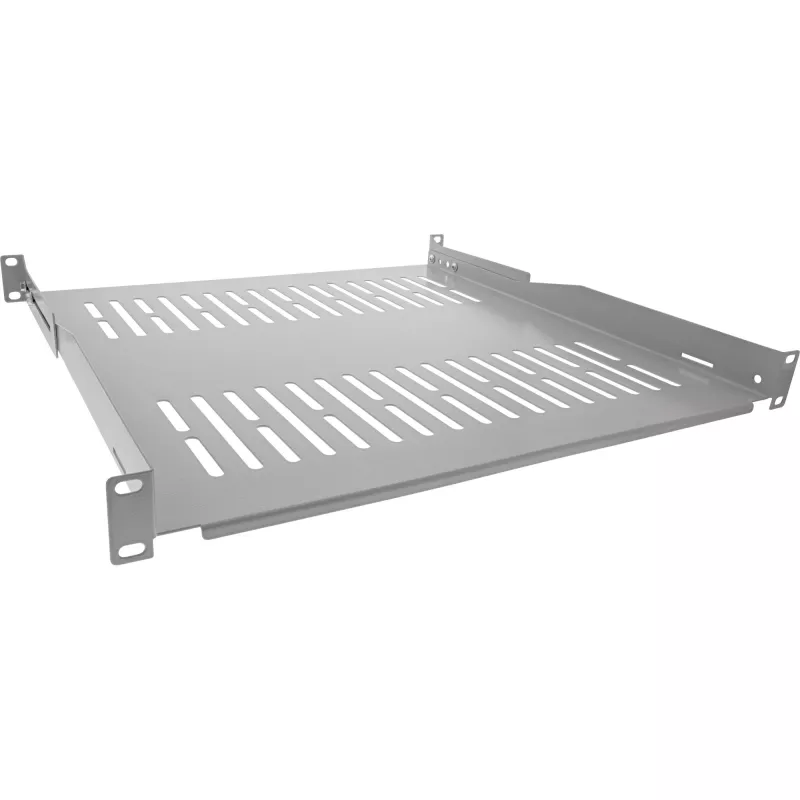InLine prateleira 19 polegadas, 450 mm, 50 kg, 1HE, RAL 7035 cinzento