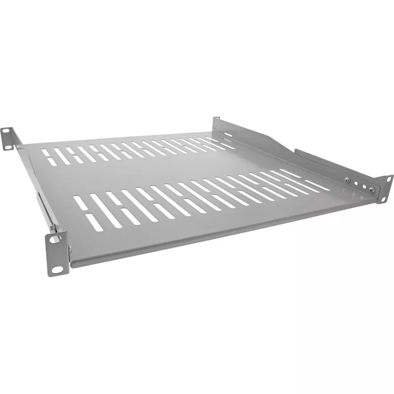 InLine prateleira 19 polegadas, 450 mm, 50 kg, 1HE, RAL 7035 cinzento
