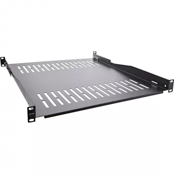 Prateleira InLine 19 polegadas, 550 mm, 50 kg, 1U, RAL 9005 preto