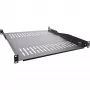 Prateleira InLine 19 polegadas, 550 mm, 50 kg, 1U, RAL 9005 preto